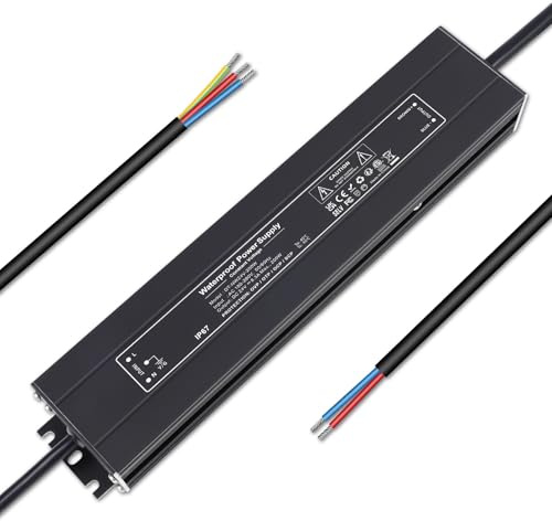 YAYZA! IP67 - Transformador LED (24 V, 200 W, resistente al agua, fuente de alimentación LED de 230 V/CA a 24 V/CC 8,3 A, controlador de corriente continua, transformador, voltaje constante