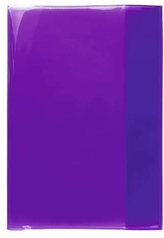 HERMA 19608 Copertina per quaderni, formato A4, trasparente, viola, copertine in pellicola di polipropilene resistente, facile da pulire e extra spesso, per quaderni scolastici, colorati