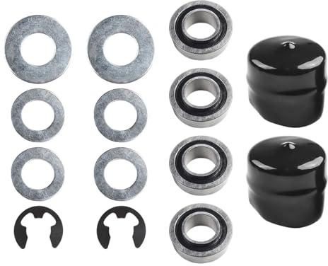 Wivplex Kit di conversione da boccola della ruota anteriore a cuscinetto, for Husqvarna, 532009040 9040H Parti del tosaerba Kit hardware del cuscinetto della ruota anteriore kit di conversione cuscine