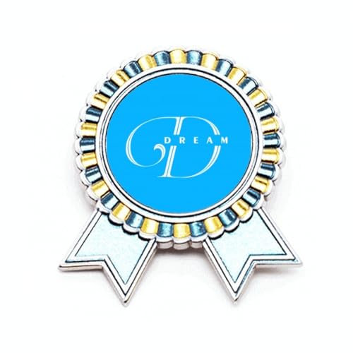 Dream Drink Buchstaben, Art-Deco, Mode-Brosche, Anstecknadel, Gewinner-Auszeichnung, Medaille, M, Metall