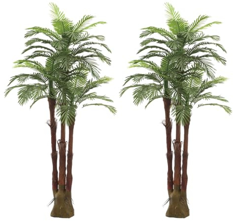 Pair AMERIQUE 6 Feet Artificial Plant Tropical Palm Trees