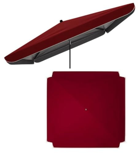 IMUNKT 300x300cm Quadratisch Sonnenschirm Ersatzbezug, UV-Schutz Stoffbezug Für Marktschirm, Wasserdicht Ersatz Baldachin, Sonnenschirm Überdachung Ersatzteile(Red,300x300cm(10x10ft))