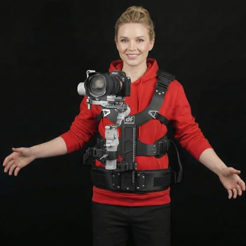 DF DIGITALFOTO Gimbal Support Vest Rig System,Filmmakers Kit Portable SteadyCam Axis Compatible with DJI RS5/RS4/Pro/Mini/RS2/RS 3/Mini,RS 4Mini for Videographer Smoothing Footage 4.4-11 lbs