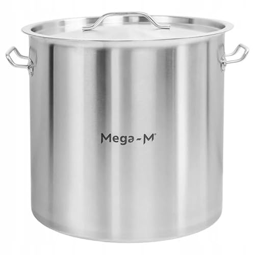 Mega-M Topf GROSSE Induktion aus Edelstahl mit STANDARD DECKEL (36L)