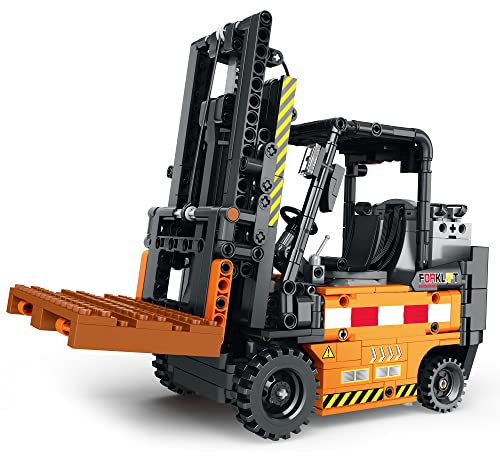 suradara Chariot élévateur – Kit de chariot élévateur dynamique 722 pièces pour les amateurs de technologie et les amateurs de grandes machines, kit de construction de véhicule d'ingénierie, jouets