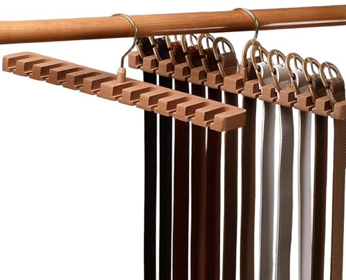 COZERI 2 STK Gürtel aufbewahrung,Gürtel Organizer,Gürtelaufhänger für Schrank,mit 12 Schlitzen, Geeignet für Krawatten, Kleiderschrank platzsparend