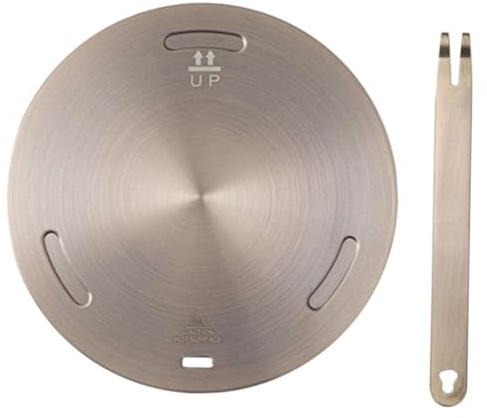 Plaque de Guidage Thermique pour Induction en Acier Inoxydable et Alliage d | Diffuseur de Chaleur, Design à Suspendre, Surface Lisse, Rangement Mural, Nettoyage Facile, Usage la Cuisine