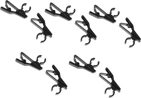 EPIGEIST 10pcs Iron Microphone Clips Lavalier Mic Lapel Clip Holder Replacement for Microphone Accessories Stage Use