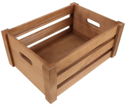 Hohopeti Cassa Portadischi in Legno Massello 35x25x15 Cm, Scatola Porta Album Vinile e Cd, Vetrina Decorativa per Organizzazione Collezione Musica in Soggiorno e Studio