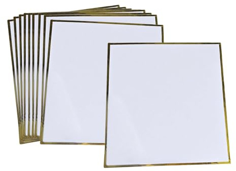 Generic 10 Láminas Shikishi, Papel Washi Rectangular, Tarjetas de Arte en, Suministros de Arte Y Manualidades para Coleccionistas de Anime Y Autógrafos, 15x21 Centímetros