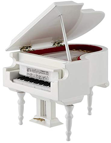 Semme Miniatur Piano Delicated Holz Mini Instrument Ornament mit Bank und Fall, für Kinder oder Musiker Freunde