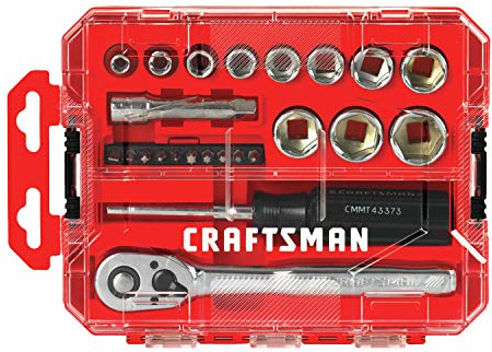 Craftsman Steckschlüsselsatz, Nano SAE, 3/8-Zoll-Antrieb, 24-teilig (CMMT12012)