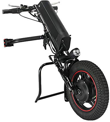 GMtes Silla de Ruedas eléctrica del Tractor Triciclo Handbike Bricolaje eléctricos de la conversión de Ruedas Kits de activación del Cabezal para Personas de Movilidad Reducida Coche,10.4Ah