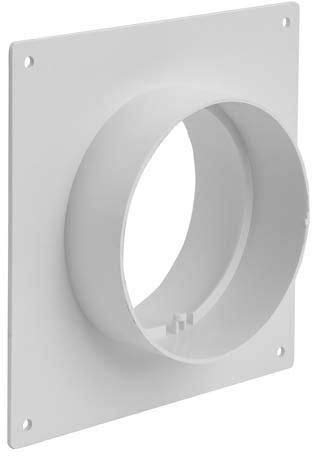 Repa Market 100 mm Kunststoff Kanalverbinder Flansch - Gerade Rohrflansch für Heizung Kühlung Lüftungssystem - Wandflansch für Klimaanlage Abluftschlauch Abluftrohr Lüftungsrohr Verbindungsstueck