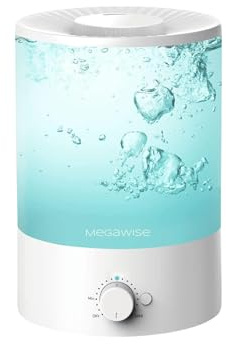 MegaWise 3.5L Cool Mist Humidifier – Whisper-Quiet Ultrasonic Vaporizer for Baby Nursery, Bedroom & Office | Top-Fill Design, Essential Oil Diffuser, Easy to Clean, 7-Color Night Light, Auto Shut-Off