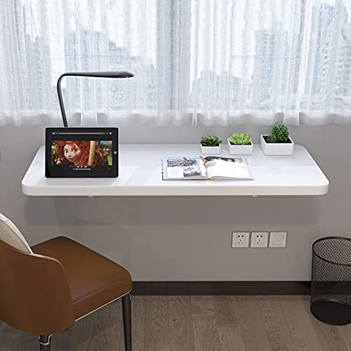 WYFZT Weiße Klapptisch Wandtisch Wandklapptisch Faltbarer klappbar Wand Computertisch Schreibtisch Tischplatte Laptoptisch Holztisch Kleine Space-Sparen, Outdoor-Balkon Hängende Tabelle im Freien