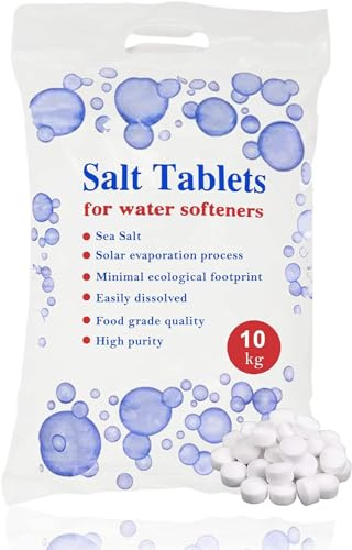 HSD Salt Tablets 10Kg Water Softener Best For Laundry Kitchen Dish Washing | Compatible to All Water Softner Machines | Premium Quality | Food Grade 100% Genuine British (10 Bags)