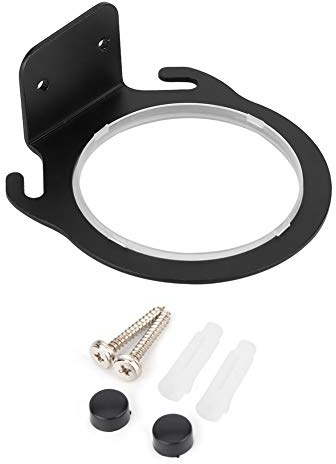 Soporte para Secador de Pelo Montado en la Pared Negro Soporte para Secador de Pelo Montado en la Pared de Aluminio Espacial Soporte para Secador de Pelo Montado en la Pared con Tornillos para Baño Di