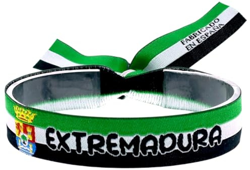 BDM Extremadura-Armband mit Schild, Extremadura-Eiche und Eichel, Modernes Unisex Armband mit Angelhaken Verschluss, 1 Stück, 15 cm x 1 cm x 1 cm, 2E+1 Gramm