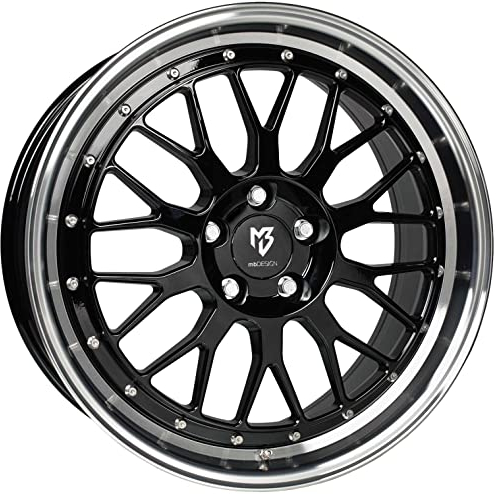 MB Design Felge LV1 7.0Jx17 ET45 4x100 Glanzschwarz poliert kompatibel mit Hyundai Bayon i10 i20