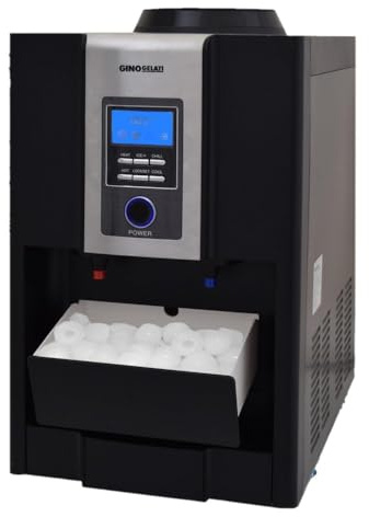 Syntrox Germany Eiswürfelmaschine Snaxa (Heiß,- Kaltwasser Funktion + Display), Eiswürfelproduktion bis zu 10 Kg pro Tag, Digitale Eismaschine für Privathaushalt