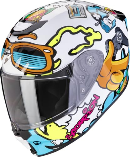 Scorpion Exo-JNR Air Fun Hjälm för barn, weiß/gelb/blau, Y/M (50/51)