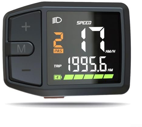 Zoegneer DZ41 Display HD Instrument Metall Und Kunststoff Fahrrad Ersatzteile Für E-Bike Rennrad, Schwarz (UART-Protokoll)