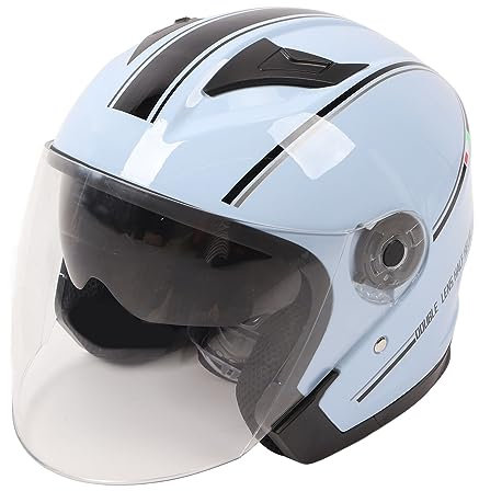 Motorcycle Helmet, Sun Visor Open Face Motorbike Motorcycle Helmet Stylish Half Face ABS Motorcycle Helme Open Face Motorbike Helmet with Goggles for Electric Vehicle Motorcycle