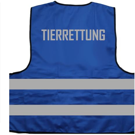 Tierrettung Warnweste BZW. Signalweste mit reflektierendem Aufdruck ID: 901