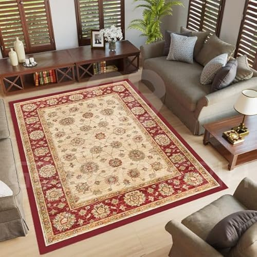 By Suardi Tappeto Orientale ZIEGLER ORO Antiscivolo Stampa Digitale Linea Emozioni D'Oriente Ideale per Soggiorno Camera (154x220cm)