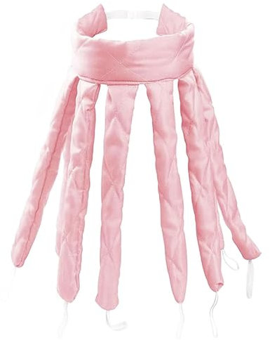 MQLSAERI 1 rizador de pelo de pulpo, diadema sin calor, rizador durante la noche sin calor para cabello largo medio, cinta de seda suave diadema ondas herramientas para mujeres niñas - rosa