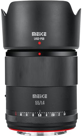 Meike 55mm F1.4 Stepper Motor APS-C Auto Focus STM Portrait Lens Compatible with Sony E Mount Cameras A6400 A5100 A6000 A6100 A6300 A6500 A6600 A6700 ZV-E10 ZV-E10 Mark II FX30