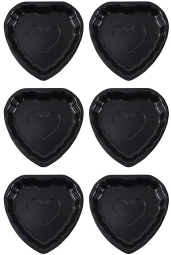 Dinntty Heart Cake Pan Pie Mold, 4 Inch Cake Tin with Non Stick Coating Baking Molds for Cake Chocolate Fondant Sweets