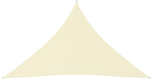 Juroupi Sonnensegel Oxford-Gewebe Garten Sonnenschutz Sonnensegel Terasse Dreieckig 3x3x4,24 m Cremeweiß