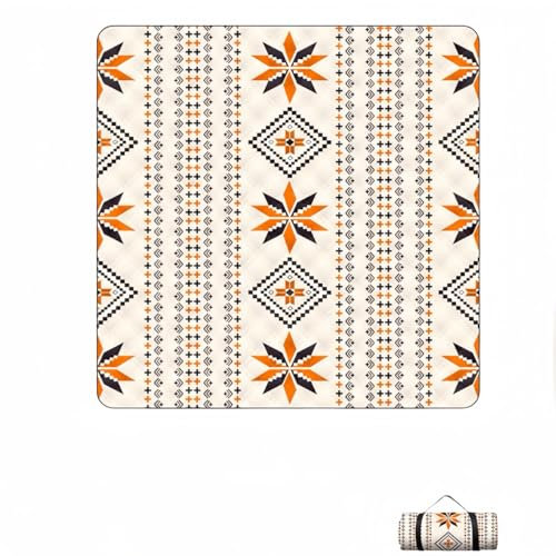 pykaaiiu Bequeme Picknickdecke, Stranddecke, Campingdecke mit Griff, wasserdichter Boden, maschinenwaschbar, Faltbare Wanderdecke, weich und tragbar(B,300 * 200cm)