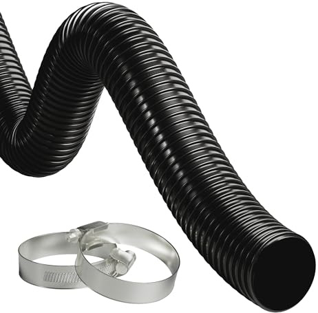 25mm Internal Diameter - 5 Metre Length Plus Hose Clips Anti Kink Corrugated Flexible Pond Hose Pipe for Pond Pumps and Filters