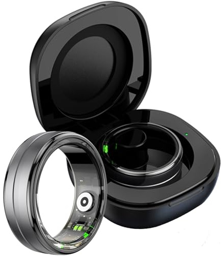 findtime Smart Ring Fitness Tracker Schrittzähler Kalorienzähler Smartringe für Herren Damen Android iOS Pulsmesser Fitness Ring Tracker Schlaf Ring Aktivitätstracker Gesundheitsring Smartring
