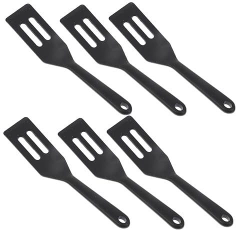 MOLUCKFU 6stücke Silikon Kochschaufel Klein Für Kekse Und Steak Praktischer Küchenhelfer Mit Ergonomischem Griff Für Einfache Bedienung