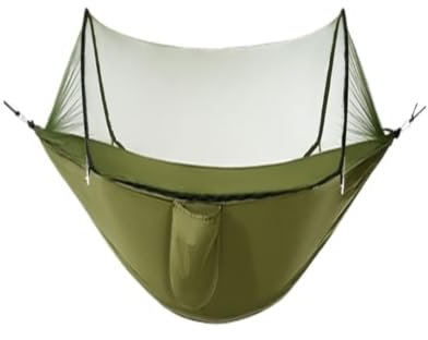 Hamaca antivuelco para exteriores con mosquitera, hamaca individual o doble para camping, hamaca antimosquitos, hamaca para el hogar