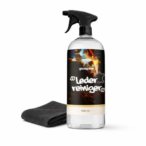 GrizzlyClean Lederreiniger fürs Auto - Intensive Lederpflege Auto - Pflegende Lederreinigung für Glattleder, Wildleder & Kunstleder - Ideale Leder Pflege für Autositze und Lenkrad (750ml)