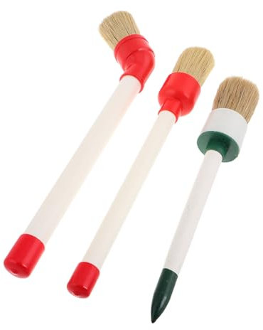 Ciieeo Brosse pour Pâte De Montage Pneus 3 Pièces Accessoires Rouge Et Vert, Brosse à Graisse pour Pneus Voiture Solide, Nettoyage Jantes Voiture, Entretien Auto Polyvalent