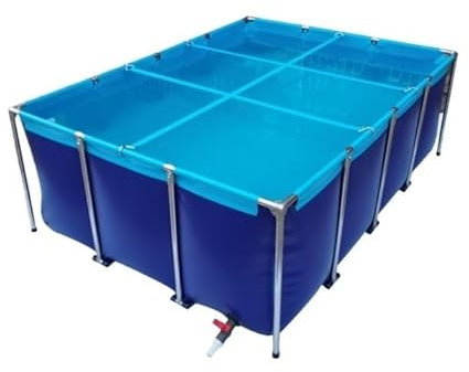 Generico Grande laghetto in PVC per Allevamento di Carpe Koi, Piscina per acquacoltura Fuori Terra, Vasca di osservazione e contenimento temporanea, Perfetto per l'irrigazione del Giardino (1 m x 0,6