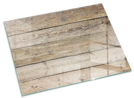 Placa para Chimenea 80x60cm Cristal Templado Decoración de la Sala de Estar Chispas y Arañazos Protector Resistente a Altas Temperaturas Protector de Suelo - Tableros de Madera Natural