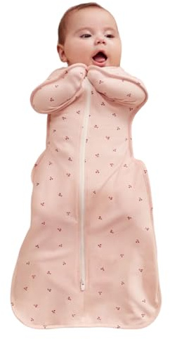 Love To Dream Swaddle UP | Tät passform, stöder hälsosam sömnrutin | 1,0 Tog perfekt för våren och sommaren (20–24 °C) | maskintvättbar bomull och dubbel dragkedja | Arms Up Swaddle hjälper barnet att lugna och sova längre, säker passform hjälper till att lugna skramlande reflektion