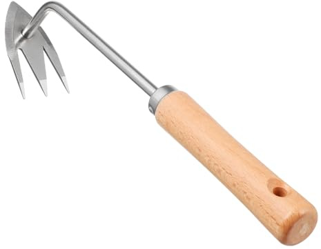 DECOMELODY Outil De Désherbage Manuel Robuste en Acier Inoxydable, Désherbeur Multifonction Léger Poignée Adaptée pour Jardin Et Pelouse