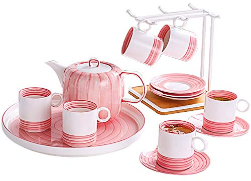 Juego De Taza Y Platillo De Té De La Tarde De Cerámica, Juego De Té con Esmalte Saludable Sin Plomo, Juego De Taza De Café De Estilo Inglés