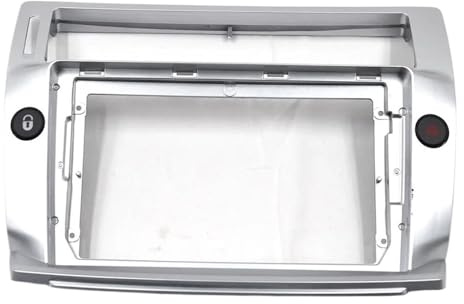 2 Din Bilradio Stereo Ljudplatta Fascia Ram För Citroën C4 För Quatre 9-tums Android-spelare Panelmonteringssats För Instrumentbräda(silver,Frame)