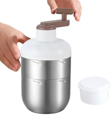 Amesor Tritaghiaccio - Tritatore Manuale A Manovella In Acciaio Inossidabile - Macchina Granita In Acciaio | Per Casa Cucina Picnic All'aperto Cocktail e Bevande