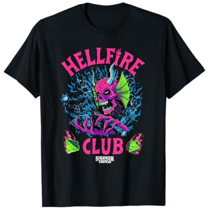 Stranger Things Hellfire Neon Dice T-Shirt