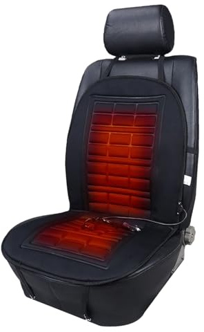 Funda de asiento de coche con calefacción genérica, accesorio de calefacción para clima frío, cojín calefactor de 12 V con 2 niveles de calefacción, para remolques y camiones y sedán y recogida